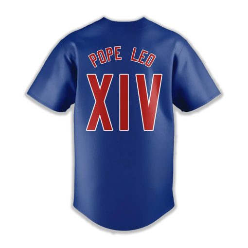 Cubs Pope Leo XIV Baseball Jersey 3